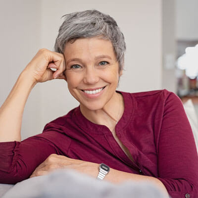 Woman with beautiful face and teeth